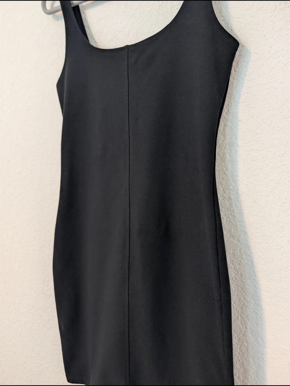 Alo Black Square Neck Fitted Bodycon Alosoft Head Start Mini Tank Dress SM - Picture 9 of 11